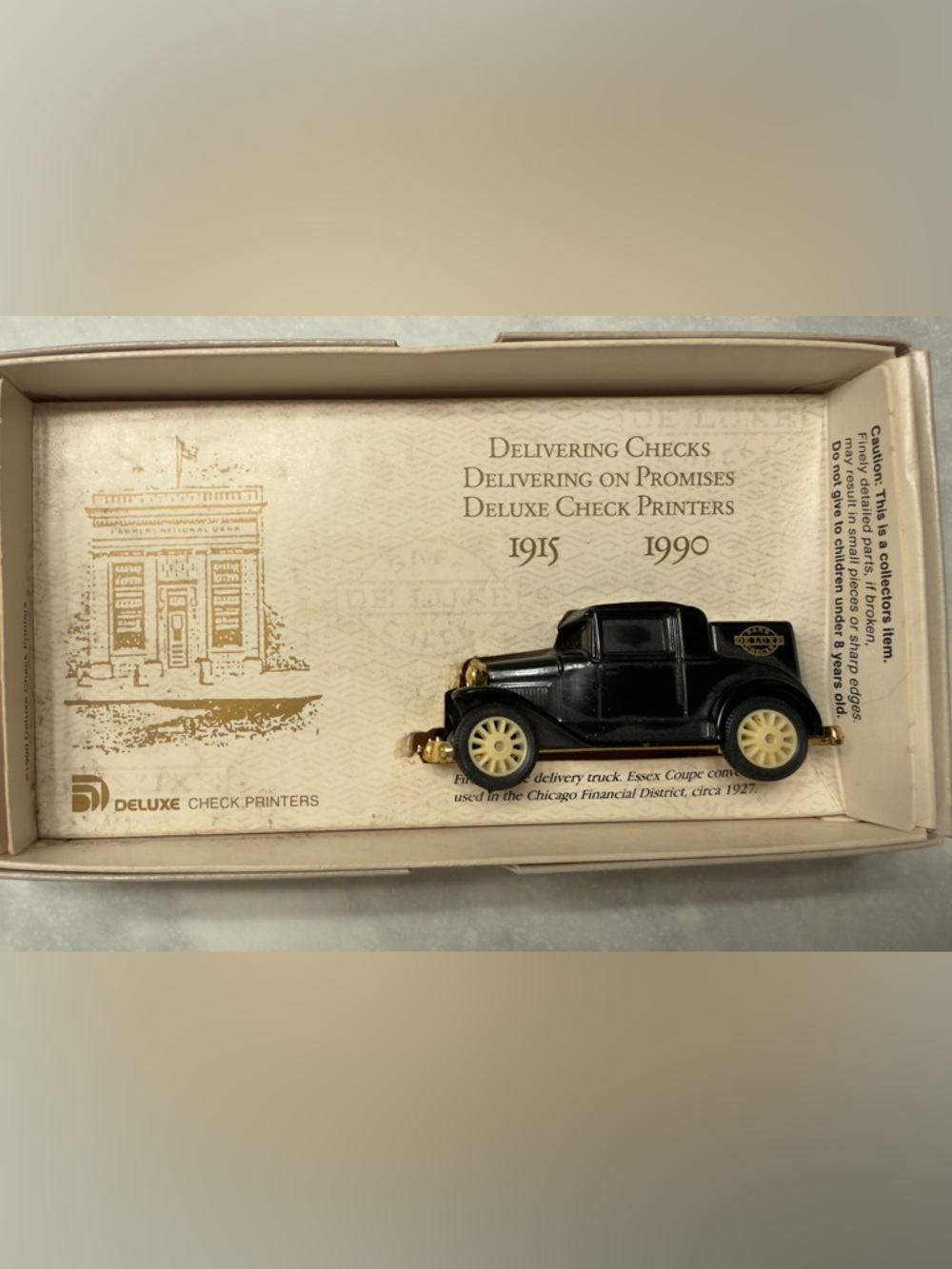 Vintage Delivery Truck From Deluxe Check Commemorative Collectible From 1990